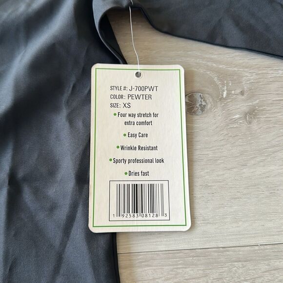 GT (Green Town) Performance 2 Pocket Full Zip Scrub Jacket PEWTER XS NWT IN PKG - Picture 6 of 9